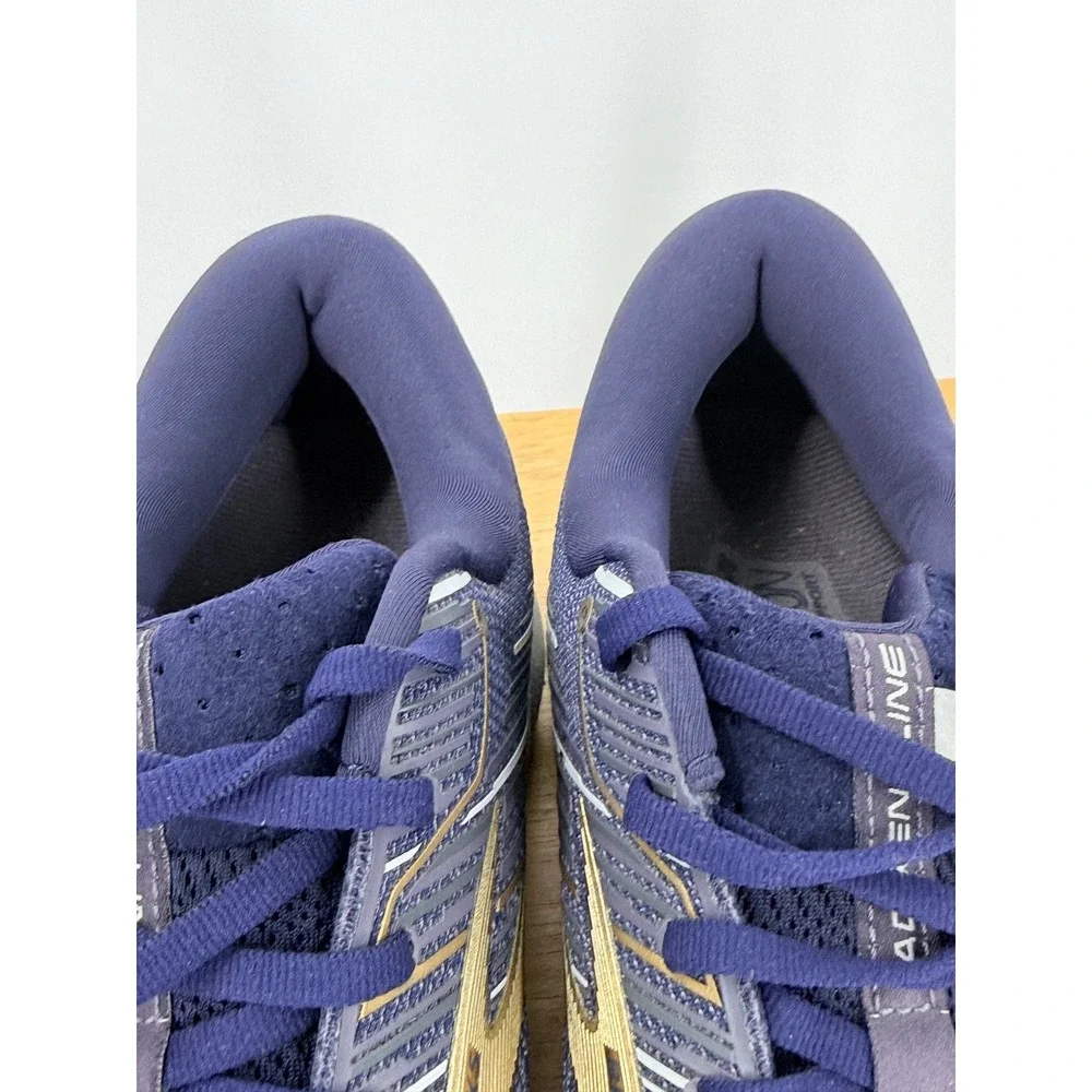 Brooks Adrenaline GTS 19 Mens Running Shoes sz 13 Wide 2E Navy Gold 1102942E439